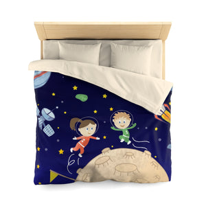 Space Astronauts Kids Queen Duvet Cover