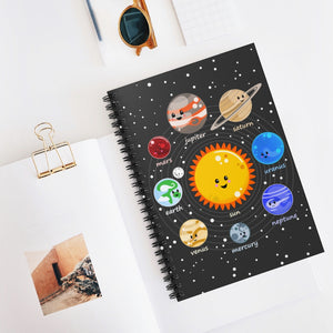 Kawaii Solar System Spiral Notebook Ruled Line