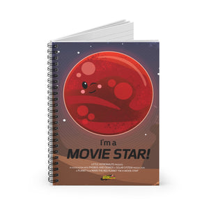 Mars Movie Star Spiral Notebook - Ruled Line