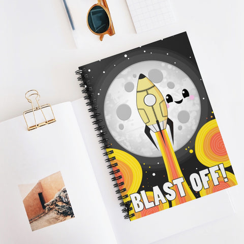 Moon Blast Off! Spiral Notebook - Ruled Line