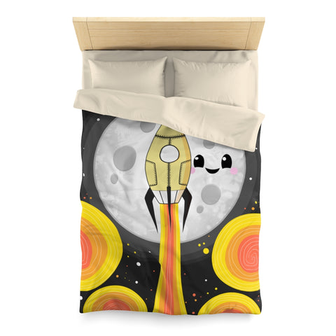 Moon Blast Off! Duvet Cover