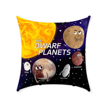 Load image into Gallery viewer, The Dwarf Planets Throw Pillow